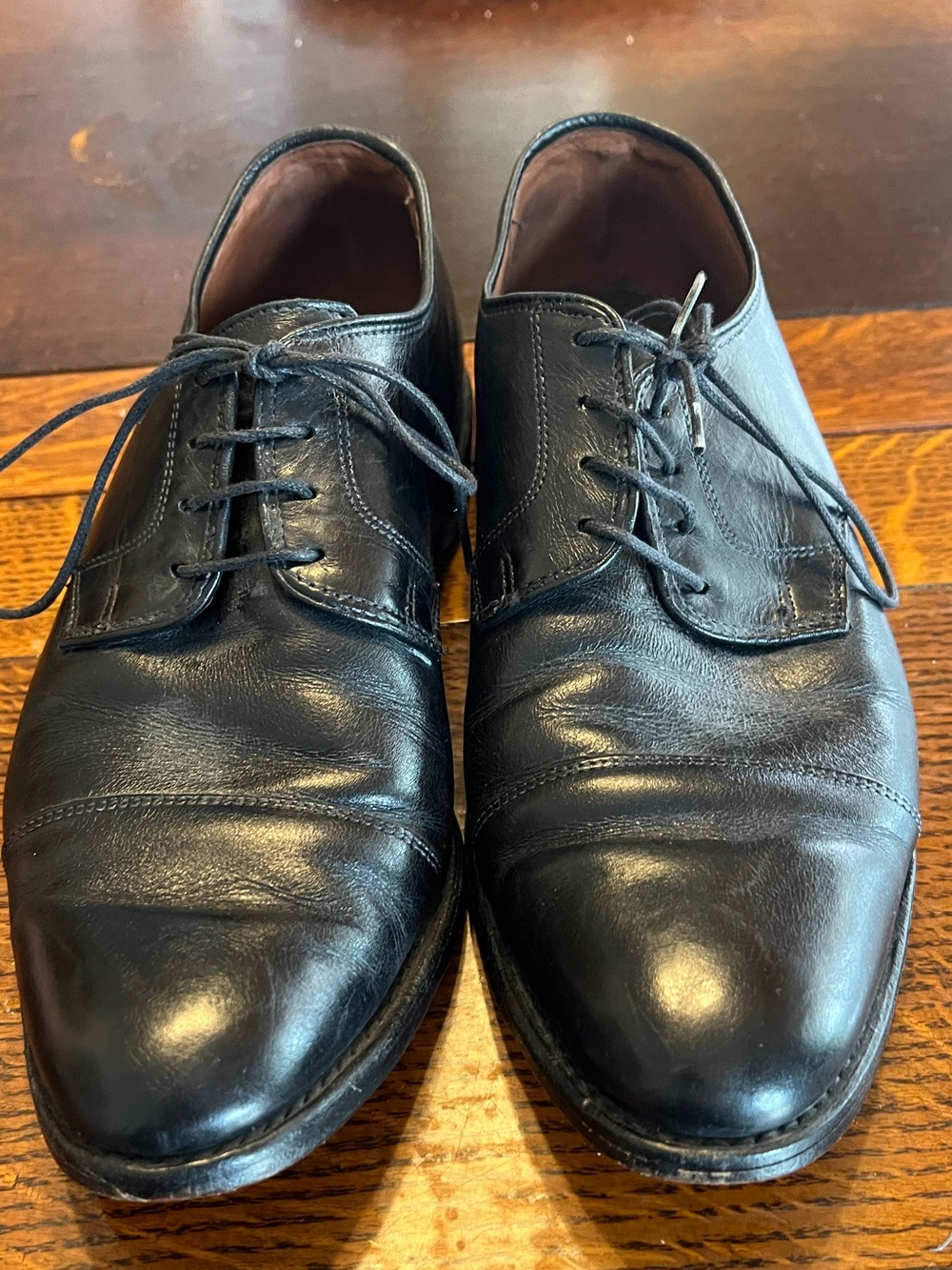 Classic Men's Black Leather Dress Oxfords by Allen Edmonds size 10 1/2 D